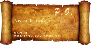 Pavle Olivér névjegykártya